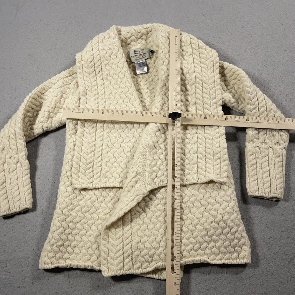 Aran Sweater Market Cardigan Womens Small Knit Wool Ireland Warm Pullover Sweate - Picture 4 of 7